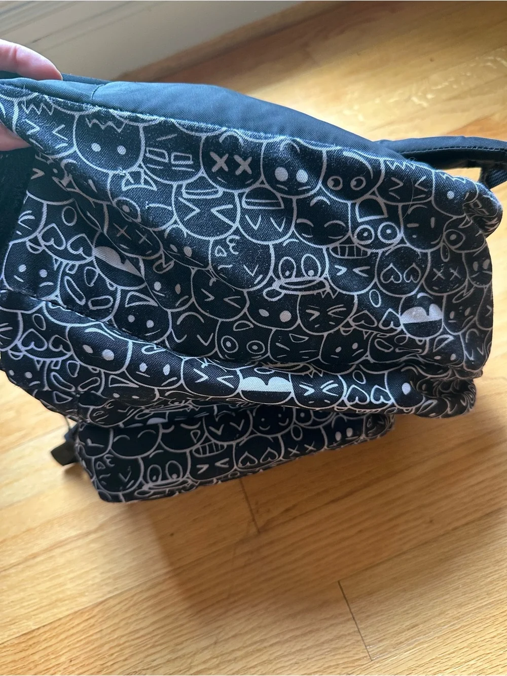 JANSPORT Black White Emoji Print Big Student Backpack